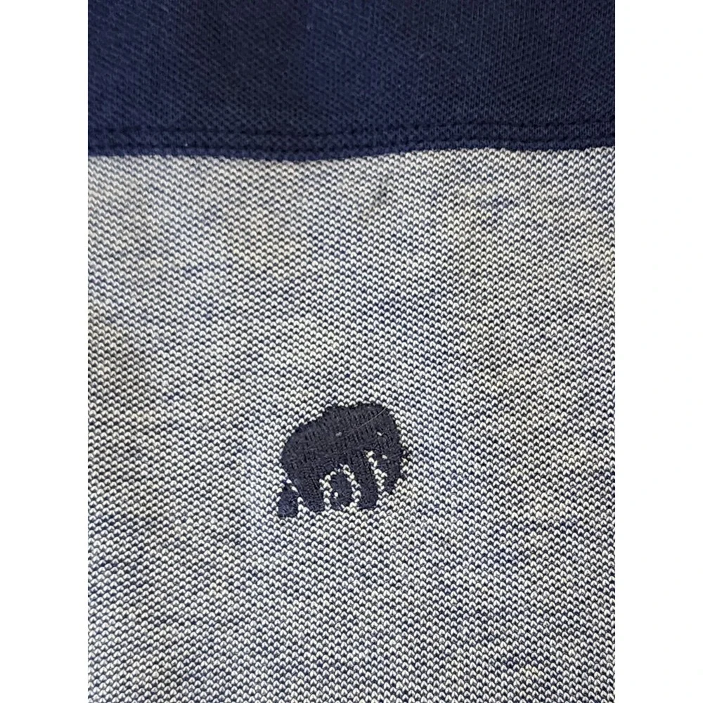 Banana Republic 78 Logo Polo Mens Size Medium Short Sleeve Blue 3‎ Button Shirt